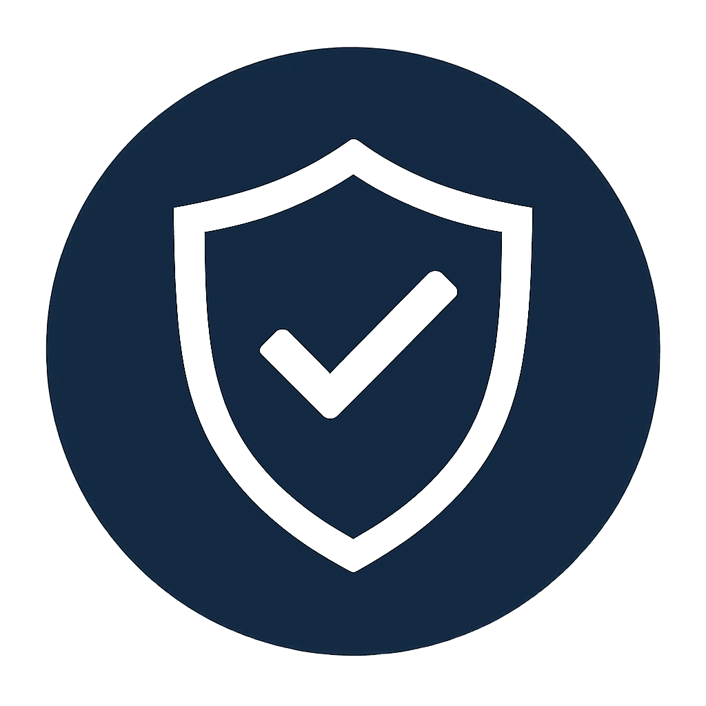 Reliability – shield with checkmark icon representing All Comfort Air’s dependable HVAC service